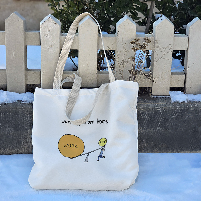 ساک خرید خندالو طرح Working From Home کد 6700