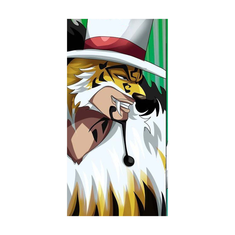 استیکر لپ تاپ و موبایل مدل انیمه لوفی راب لوچی one piece Rob Lucci کد 4056