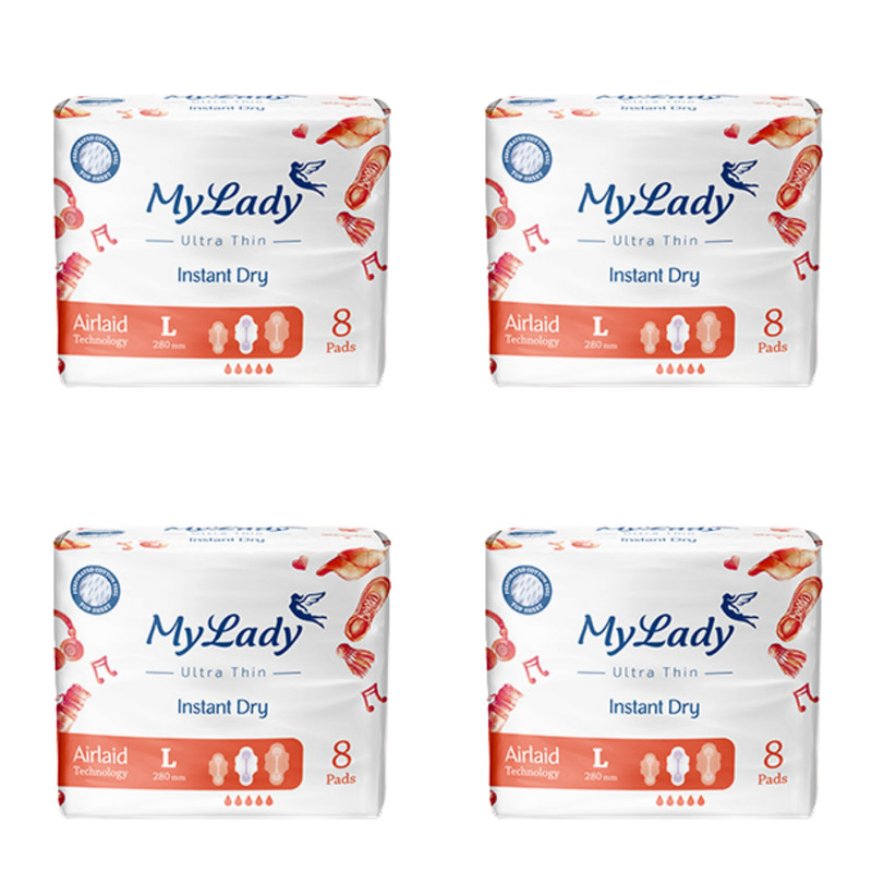 نوار بهداشتی مای لیدی مدل Instant Dry بسته 4 عددی