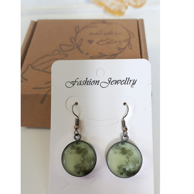 گوشواره دست ساز زنانه مدل ماه شبتاب گوشواره دست ساز زنانه مدل ماه شبتاب