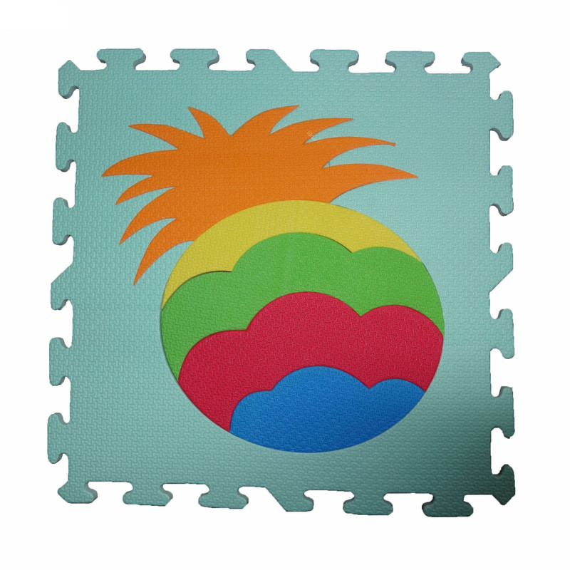 کفپوش تاتامی مدل میوه های کد TAF-013 مجموعه 9 عددی