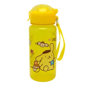 قمقمه کودک مدل نی دار بند دار طرح پوم پوم گنجایش 0.4 لیتر 