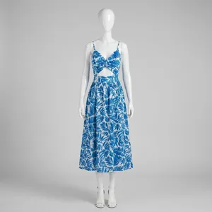 Women's Hawaiian print party dress