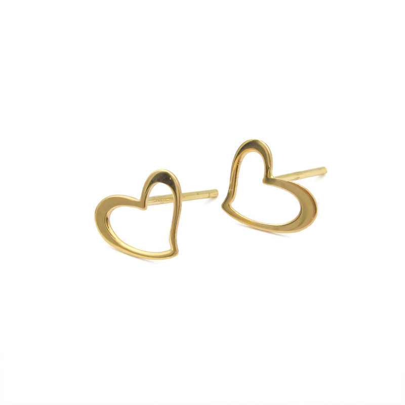 نیم ست طلا 18 عیار زنانه گالری مرجان طرح قلب مدل 0925