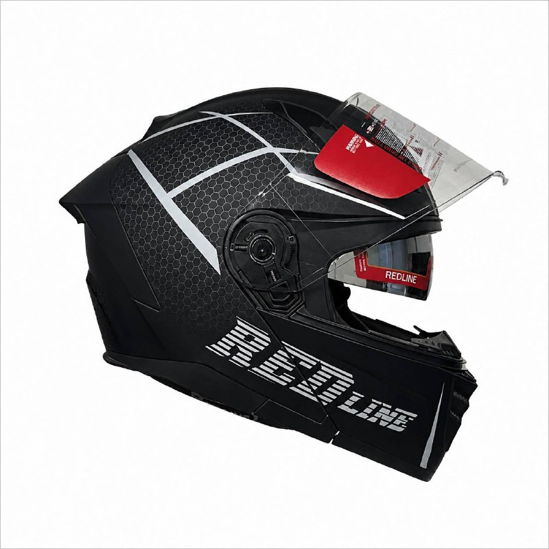 کلاه کاسکت فک متحرک ردلاین مدل MATT BLACK / Grey Thorm 960