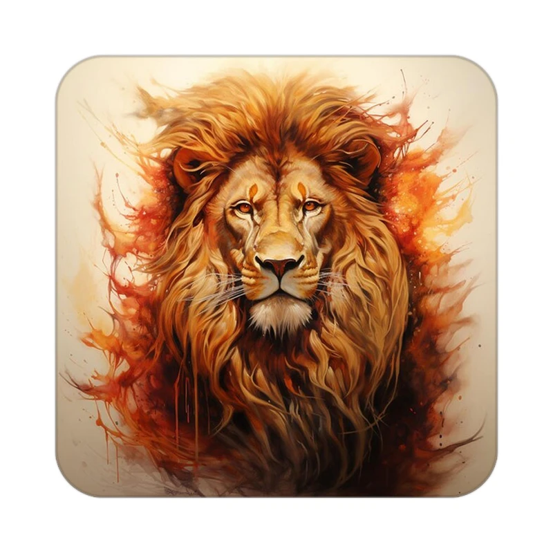 زیر لیوانی کاکتی طرح شیر مدل mp23554