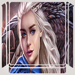 برچسب پلی استیشن ۴ مدل  daenerys targaryen fan artwork  کد PSS-319  