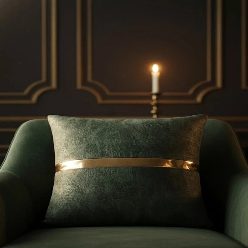 کاور کوسن مدل نوار دار سایز 42*42 سانتی متر بسته دو عددی