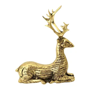 مجسمه برنزی طرح گوزن نشسته کد 1269