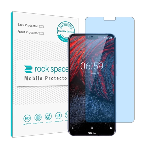 محافظ صفحه نمایش ضد اشعه آبی راک اسپیس مدل HyBLU مناسب برای گوشی موبایل نوکیا 6.1 Plus