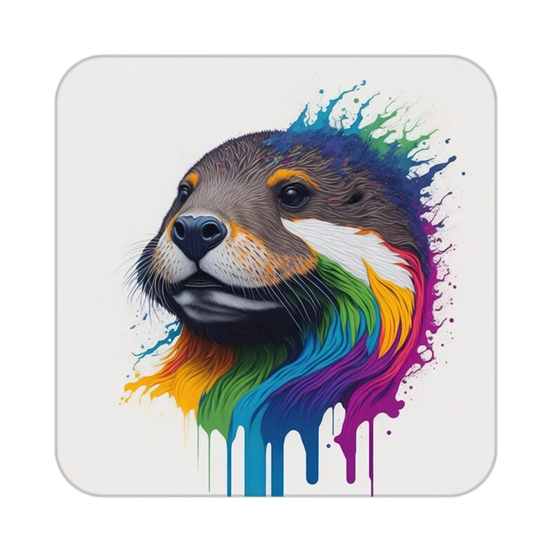 زیر لیوانی کاکتی طرح حیوانات رنگی مدل mp26351