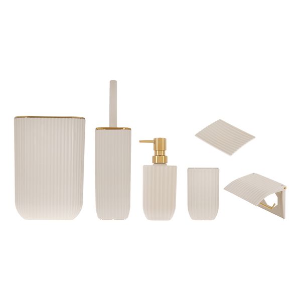 ست سرویس بهداشتی 6 تکه همارا مدل ست سطل وفرچه هومارا 