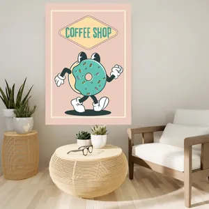 تابلو شاسی مدل کافی شاپ طرح کارتونی دونات کد 1053