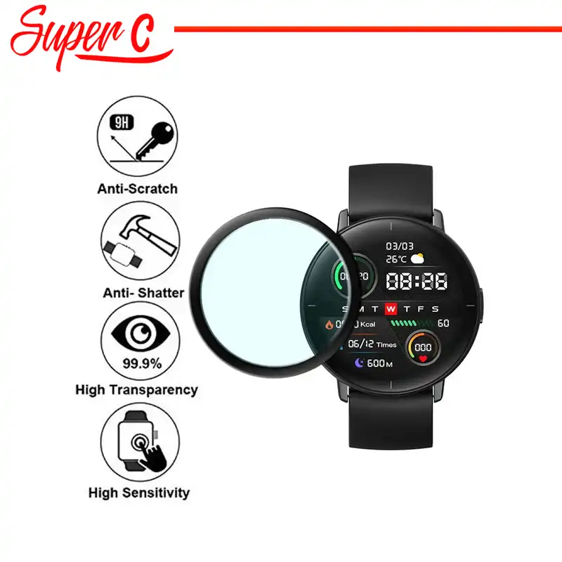 محافظ صفحه نمایش نانو سوپرسی مدل SRC مناسب برای ساعت هوشمند هوآوی Watch GT2 46mm بسته سه عددی