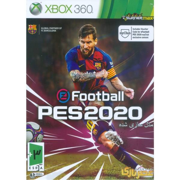 بازی FOOTBALL PES 2020 مخصوص XBOX360 نشر عصر بازی