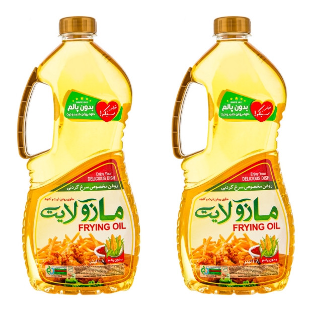 روغن ذرت و کنجد سرخ کردنی مازولایت - 1.8 لیتر بسته 2 ،عددی