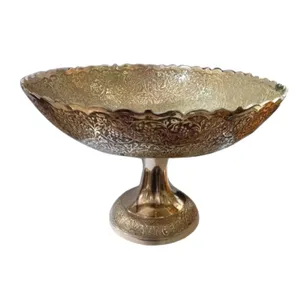 میوه خوری برنجی مدل پایه دار هندی