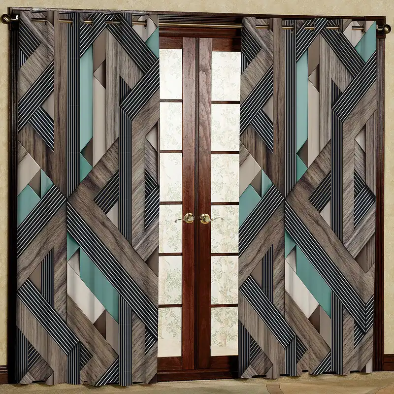 پرده مدل طرح دار مخمل پانچی کد 2651 سایز 200x140 سانتی متر