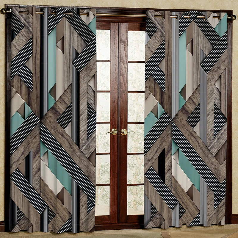 پرده مدل مخمل پانچی کد 2651T2 سایز 200x140 سانتی متر