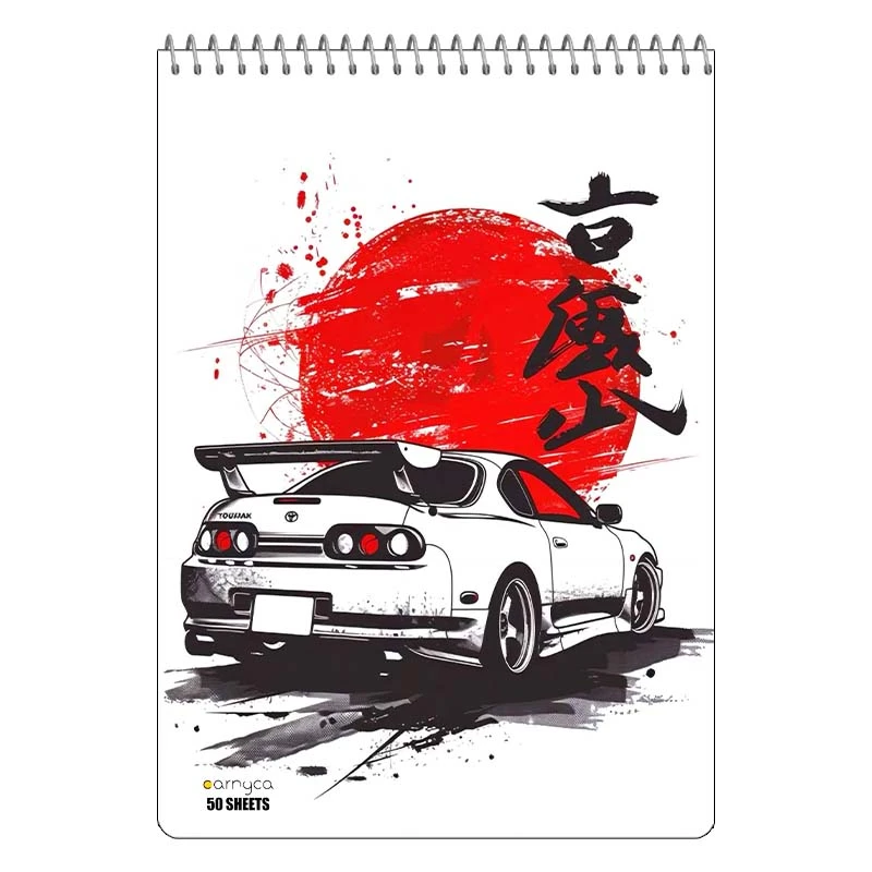 دفتر نقاشی 50 برگ سیمی کارنیکا طرح پوستر ژاپنی Japan poster کد 82052