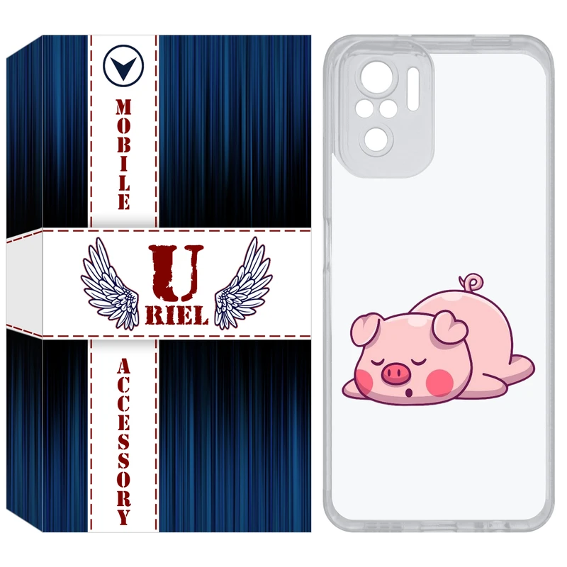 کاور یوریل مدل Clear کد 42 طرح پیگی مناسب برای گوشی موبایل شیائومی Redmi Note 10 4G / Note 10S / Poco M5s