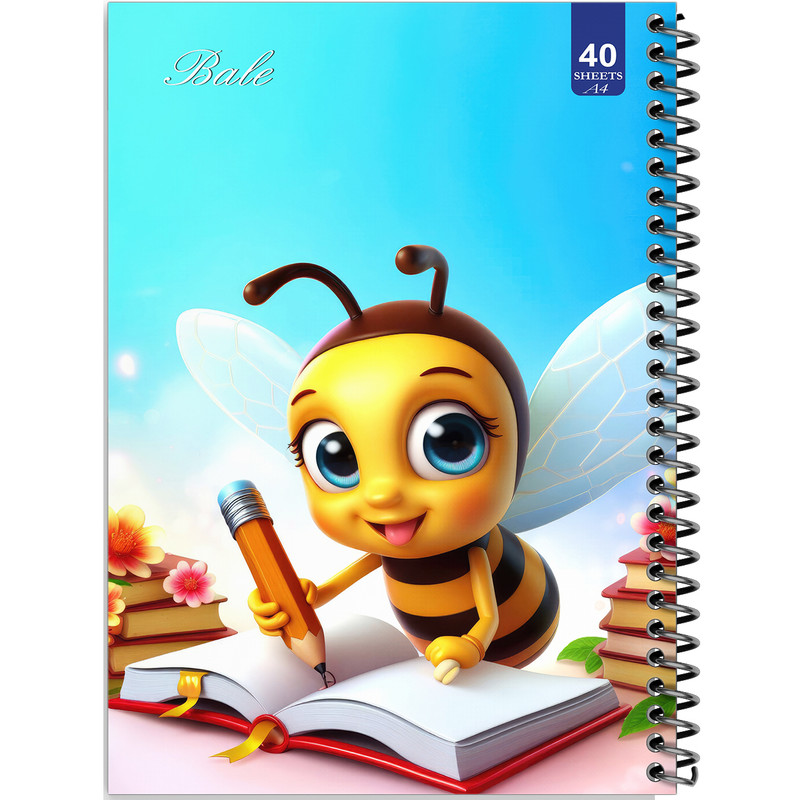 دفتر نقاشی 40 برگ انتشارات بله طرح زنبور کوچولو کد A4-K671