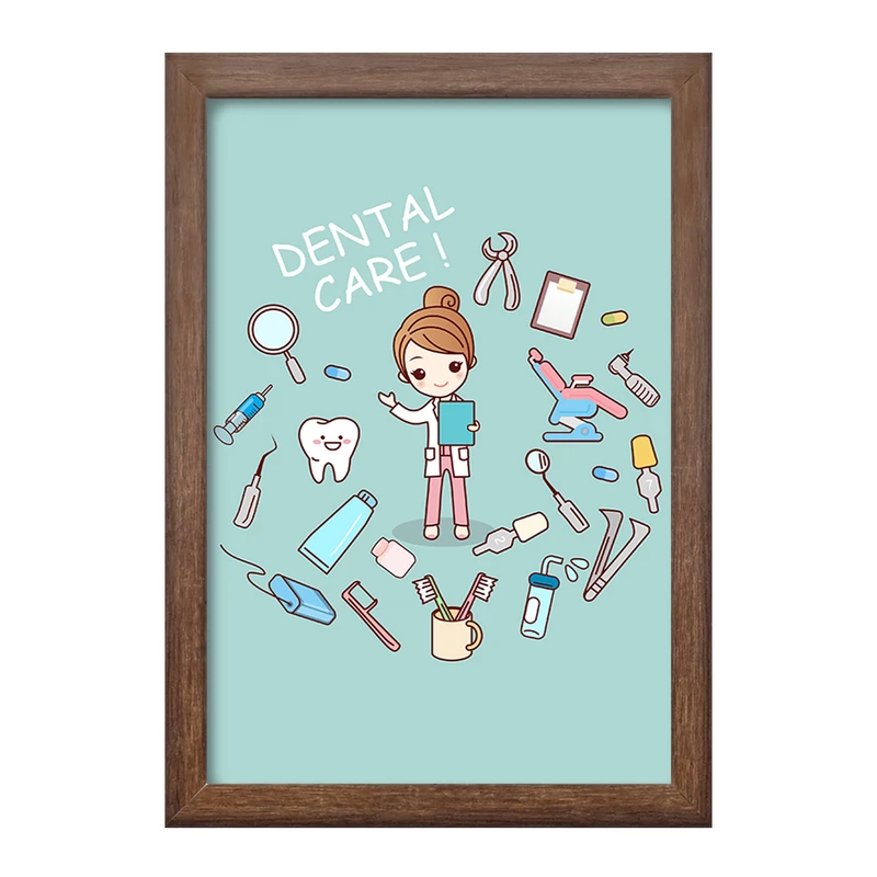 تابلو خندالو طرح دندان و دندان پزشکی کودکانه کد 36692
