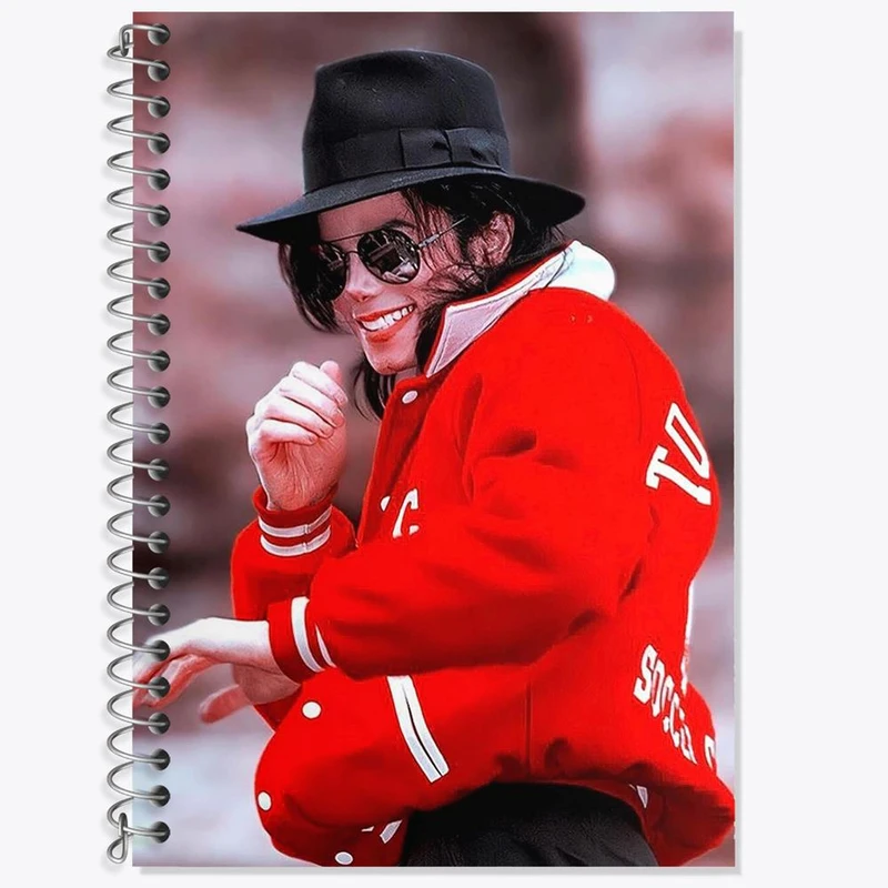 دفتر زبان 50 برگ خندالو مدل سه خط طرح مایکل جکسون Michael Jackson کد 19221