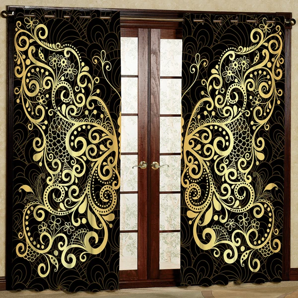 پرده مدل مخمل پانچی کد 6575 سایز 280x140 سانتی متر