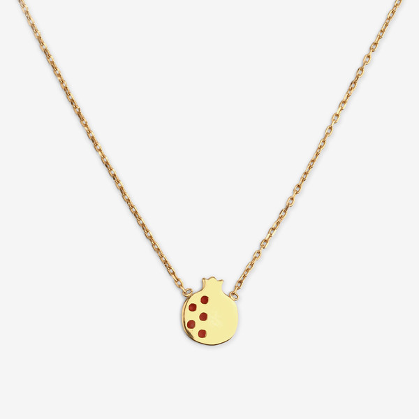 گردنبند طلا 18 عیار زنانه با زنجیر حلقهای (فلامینگو) وی گالری مدل انار کد NA7310