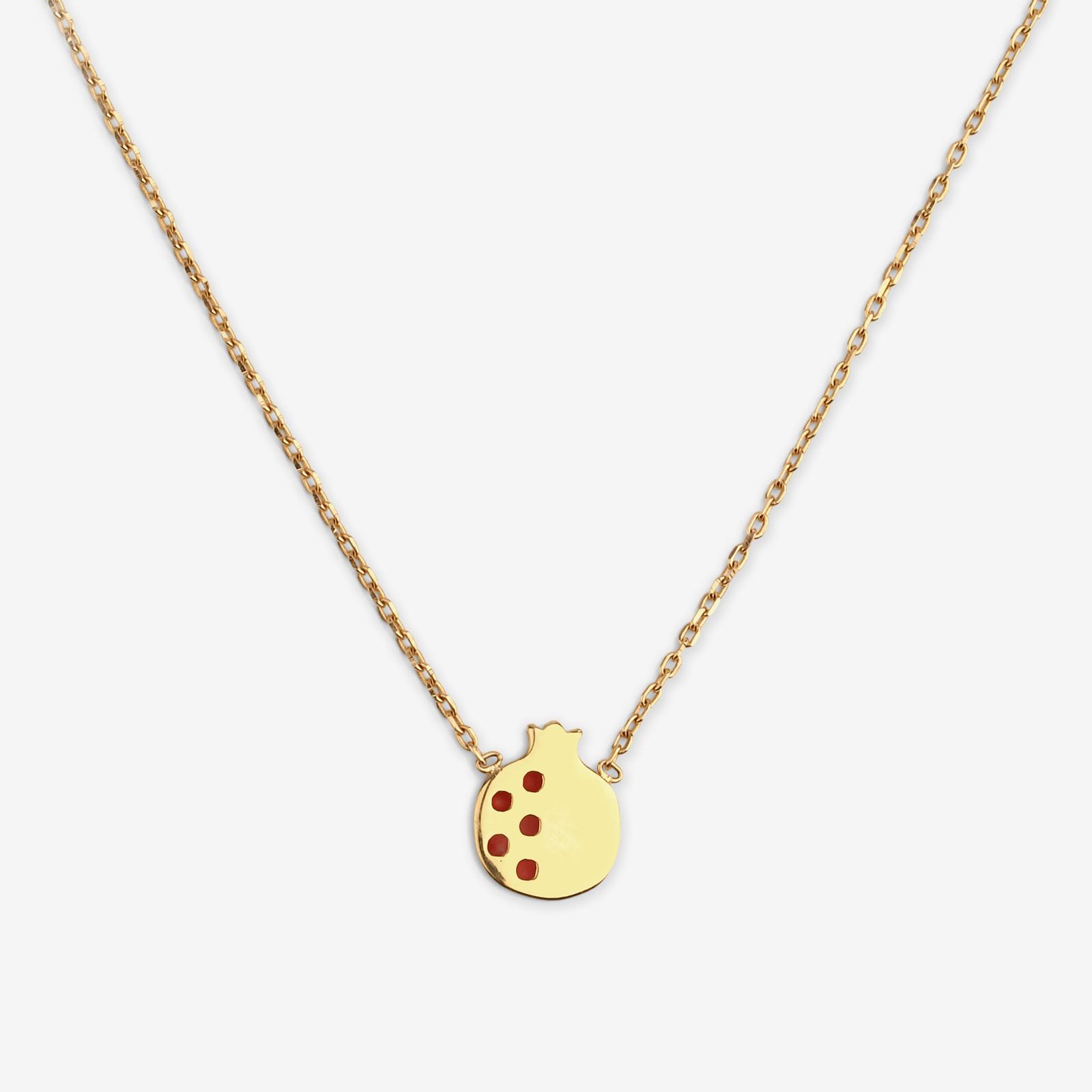 گردنبند طلا 18 عیار زنانه با زنجیر حلقهای (فلامینگو) وی گالری مدل انار کد NA7310 -  - 1