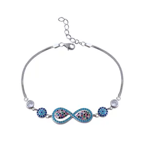     دستبند نقره زنانه بازرگانی میلادی کد DP_229