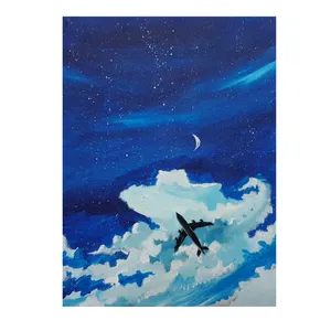 تابلو نقاشی اکریلیک طرح آسمان کد 4