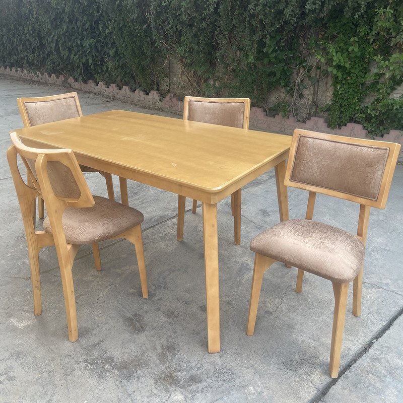 میز و صندلی ناهارخوری چهار نفره گالری چوب آشنایی مدل Khod-afra-lux4