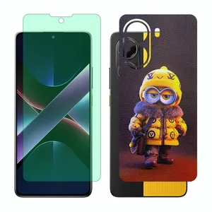Glass Together model Green light screen protector suitable for Xiaomi Poco X7 Pro mobile phone with back cover sticker