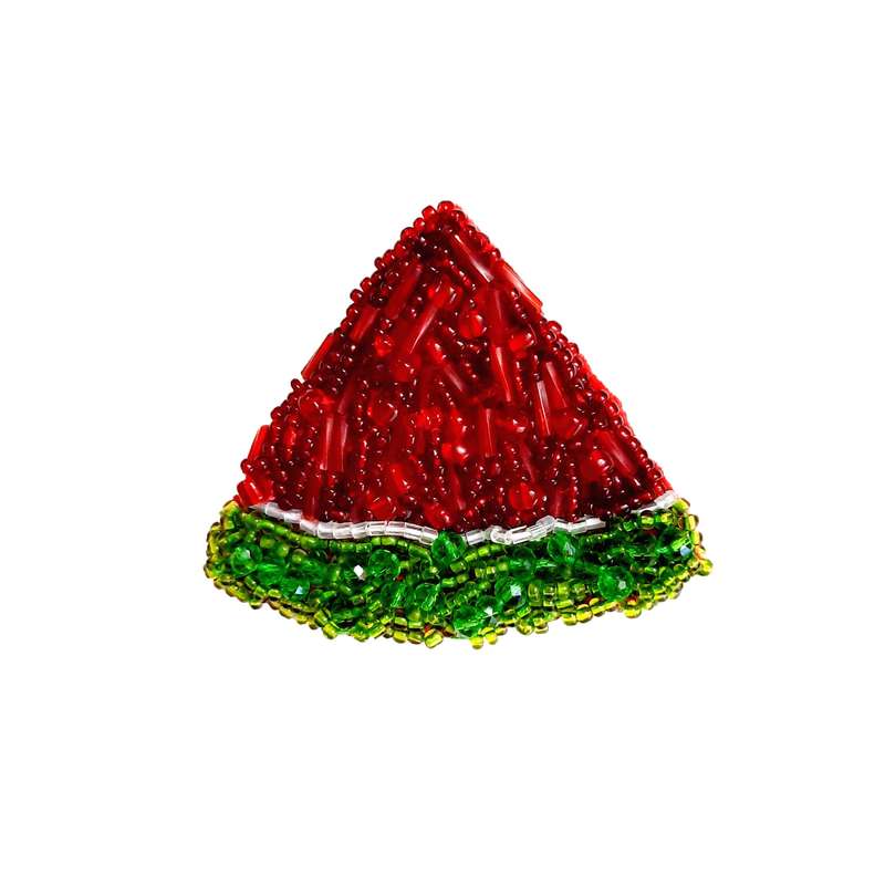 سنجاق سینه زنانه مدل یلدا طرح هندوانه