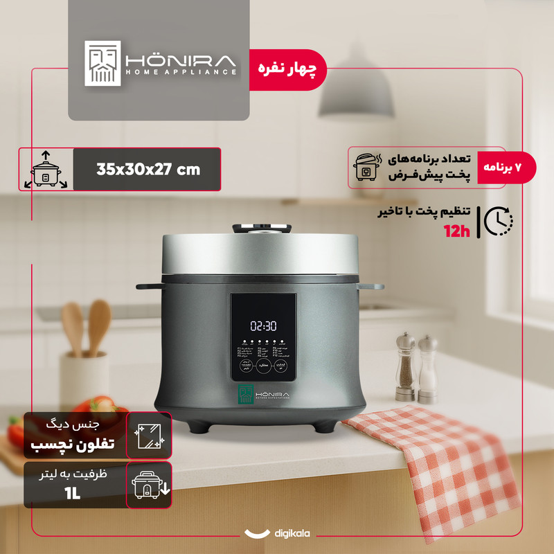 پلوپز 4 نفره هونیرا مدل RCK-390