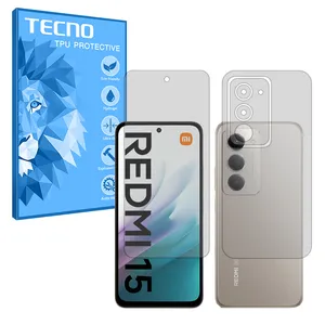 Tecno Resistant model matte screen protector suitable for Xiaomi Redmi 15 4G mobile phone along with the back protector