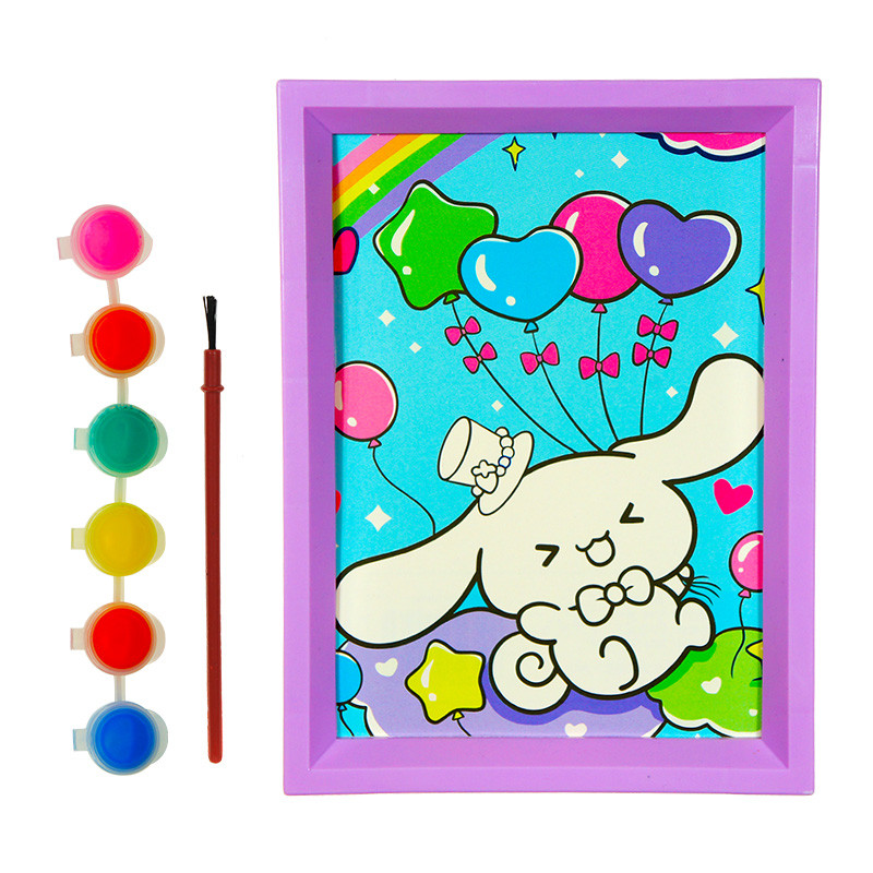 بسته رنگ آمیزی مدل خرگوش پاپیونی مجموعه 8 عددی