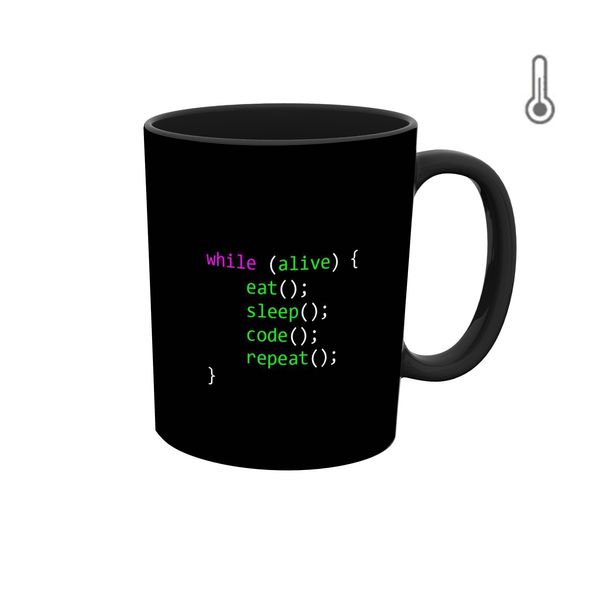 ماگ حرارتی طرح گرافیکی برنامه نویسی و کامپیوتر