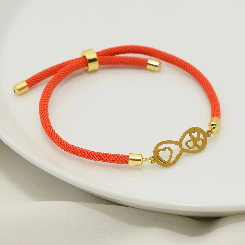 دستبند زنانه دلنار گالری مدل آسانسوری کنفی قلب بی نهایت