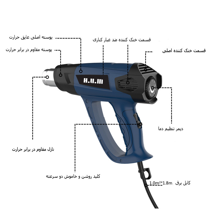 سشوار صنعتی اچ یو ام مدل HU-60M
