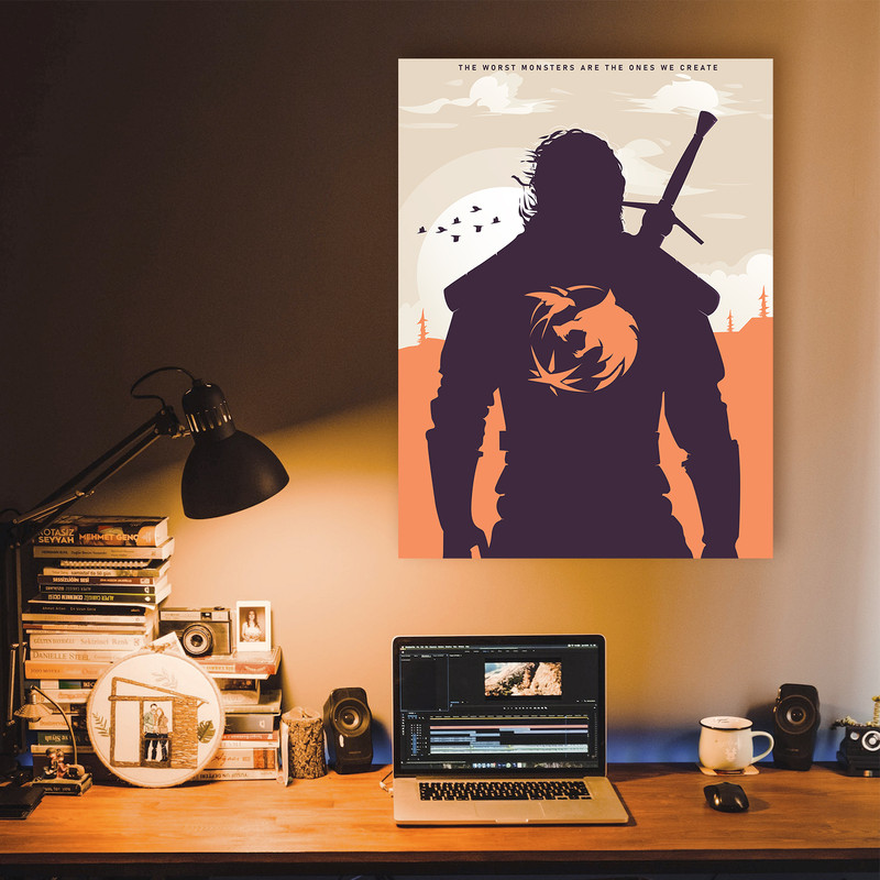 تابلو شاسی مدل ویچر طرح 1 The Witcher Alt 1 کدC1-49 