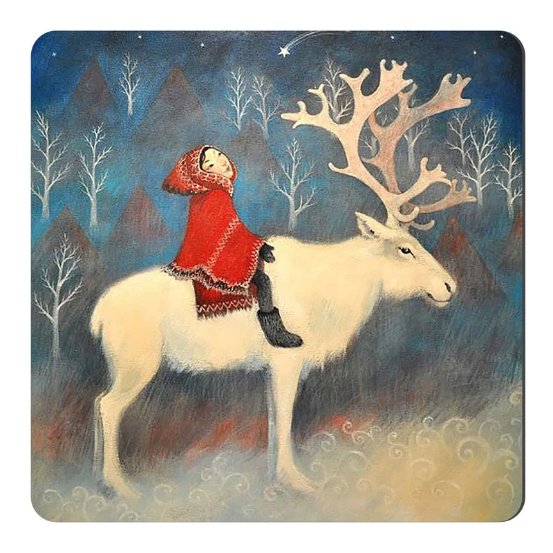  مگنت طرح دختر و گوزن قطبی کد wmg728