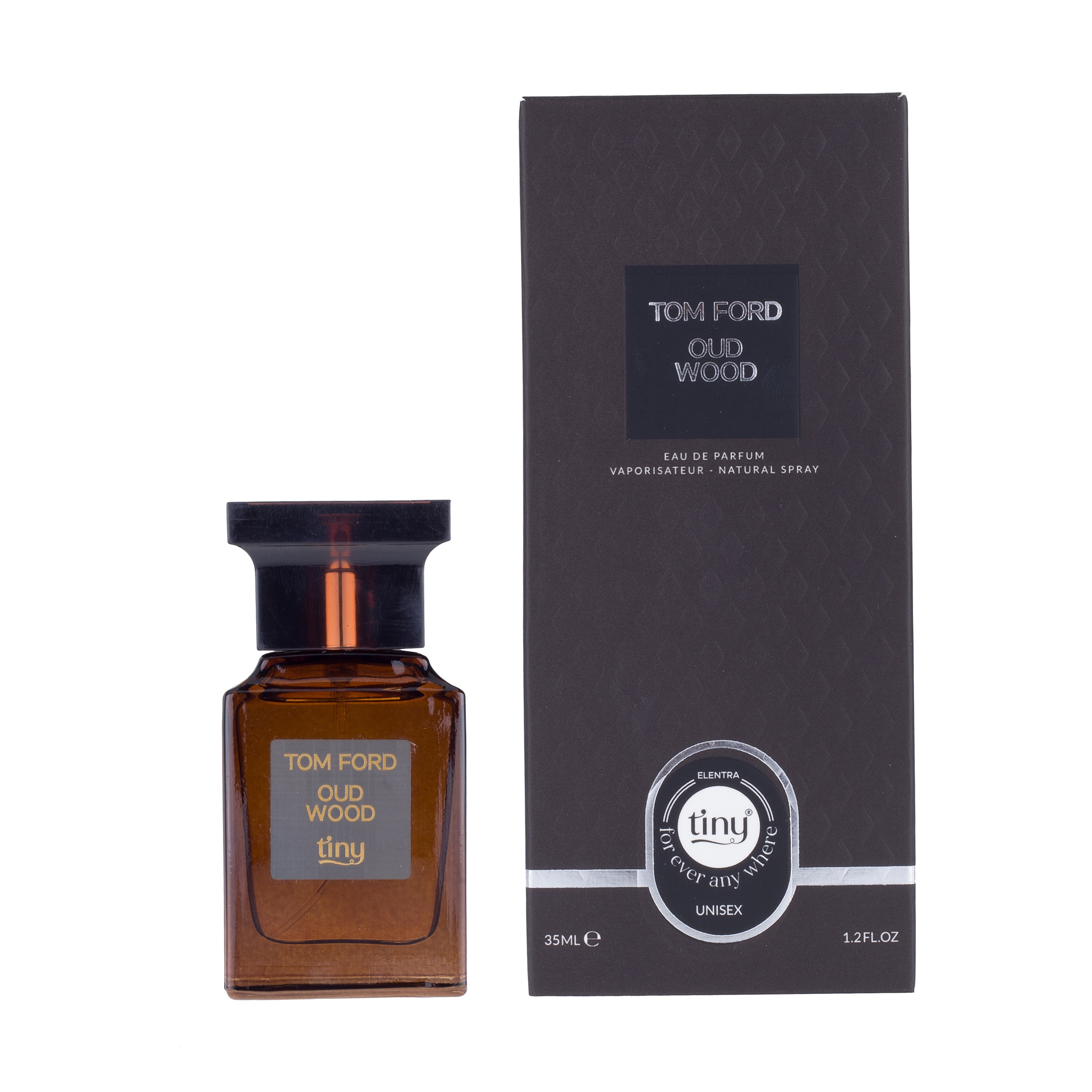 عطر جیبی النترا تاینی مدل TomFord Oud Wood حجم 35 میلی لیتر