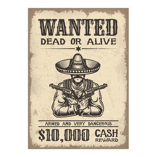 استیکر کالامیکس مدل اعلامیه تحت تعقیب wanted کد KM1