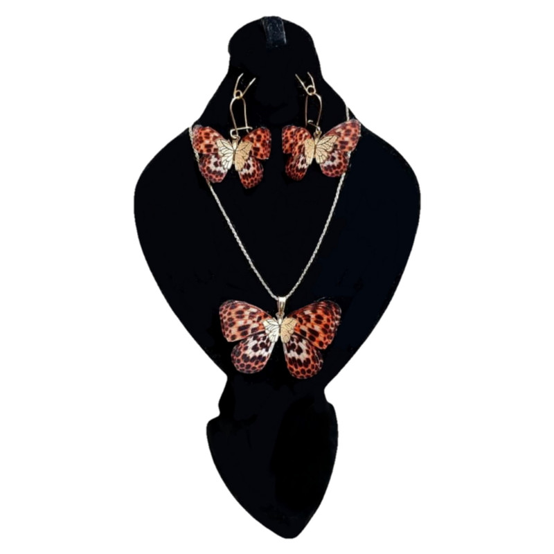 نیم ست طلا 18 عیار زنانه مدل پروانه کد L10 نیم ست طلا 18 عیار زنانه مدل پروانه کد L10