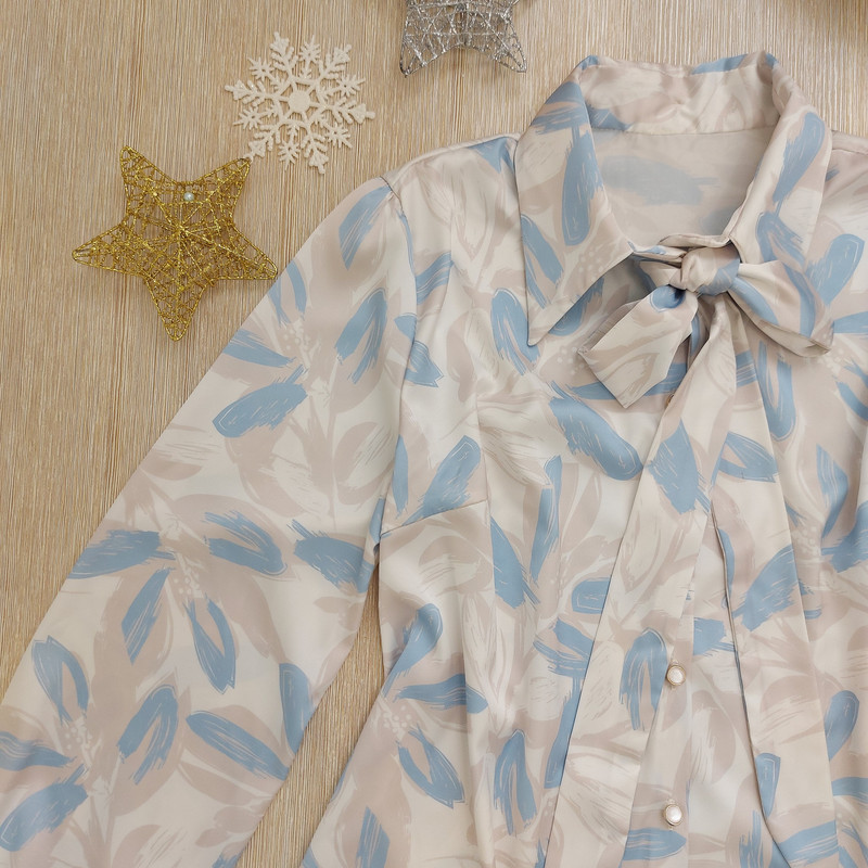 شومیز آستین بلند زنانه مدل ساتن سیلک رنگ سفید