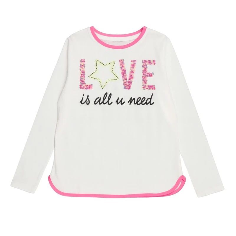 تی‌شرت آستین بلند دخترانه او وی اس مدل 1078 SH