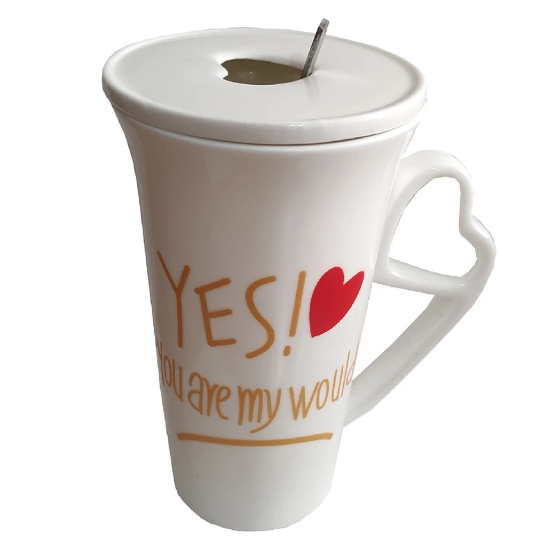 ماگ مدل YOU are my would کد 101 به همراه قاشق